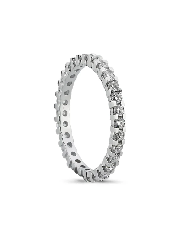 0.88 Ct F SI 1.74 gr 14 K JWD Pırlanta Tam Tur Yüzük