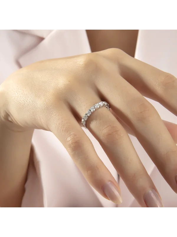 0.88 Ct F SI 1.74 gr 14 K JWD Pırlanta Tam Tur Yüzük