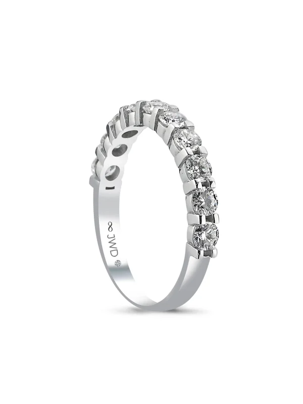 0.91 Ct F SI 1.96 gr 14 K JWD Pırlanta Yarım Tur Yüzük
