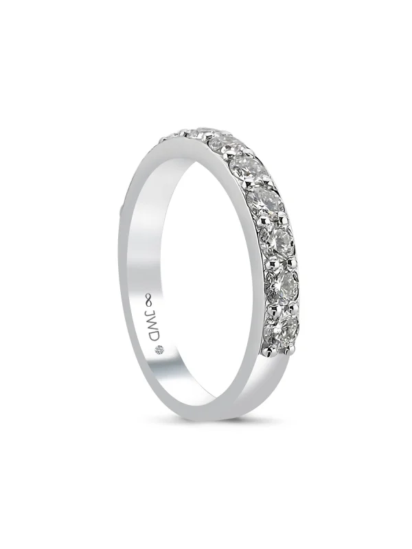 0.95 Ct F SI 3.22 gr 14 K JWD Pırlanta Yarım Tur Yüzük