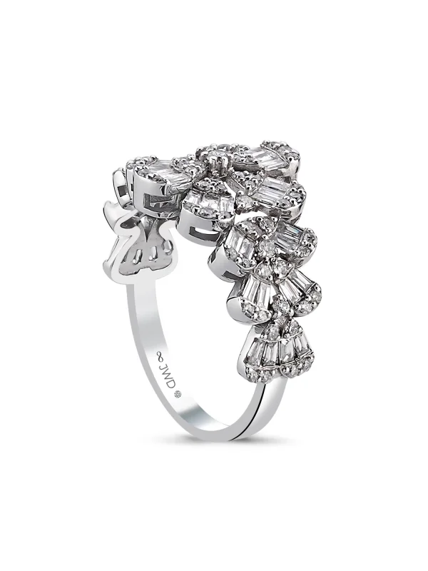 1.01 Ct F SI 3.44 gr 14 K JWD Pırlanta Baget Yüzük