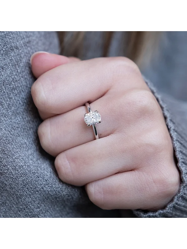 1,02CT F SI JWD PIRLANTA OVAL TEKTAŞ YÜZÜK