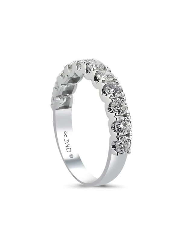 1.04 Ct F SI 2.11 gr 14 K JWD Pırlanta Yarım Tur Yüzük