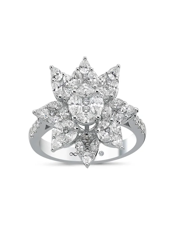 1.08 Ct F SI 5.67 gr 14 K JWD Pırlanta Tasarım Yüzük