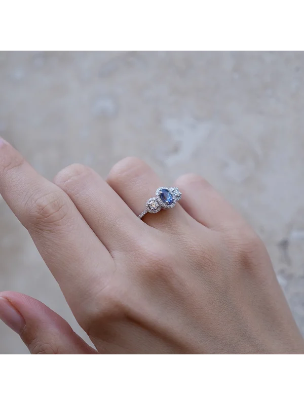 1,11CT JWD PIRLANTA TANZANİT YÜZÜK