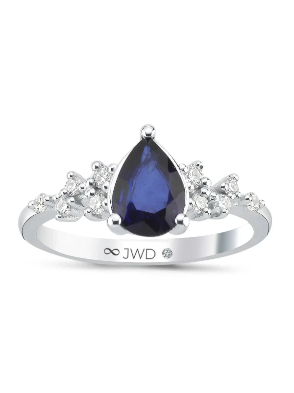 1,15CT JWD PIRLANTA SAFİR YÜZÜK