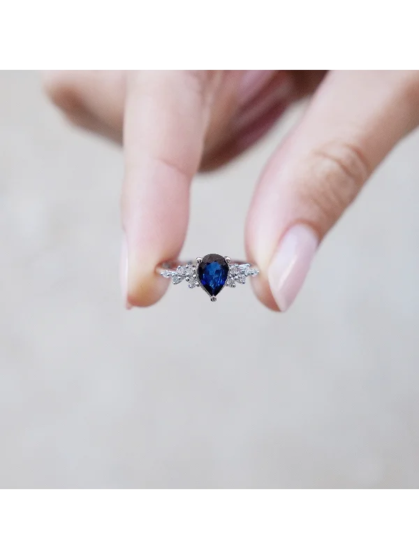 1,15CT JWD PIRLANTA SAFİR YÜZÜK