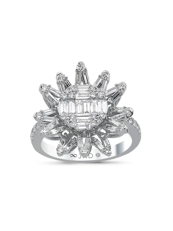 1.18 Ct F SI 4.91 gr 14 K JWD Pırlanta Tasarım Yüzük