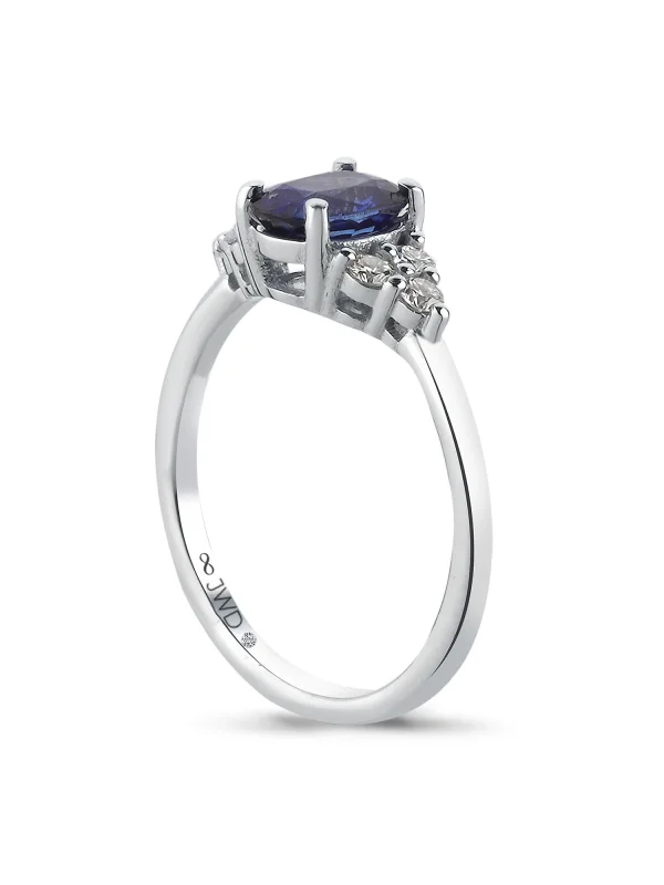 1,22CT JWD PIRLANTA SAFİR YÜZÜK