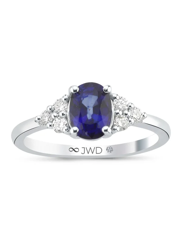 1,22CT JWD PIRLANTA SAFİR YÜZÜK