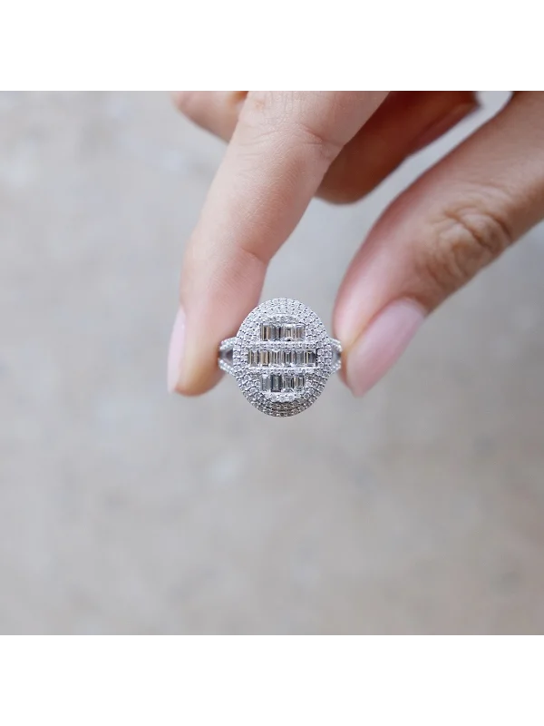 1,41 CT E-F / VS-SI Pırlanta Baget Yüzük