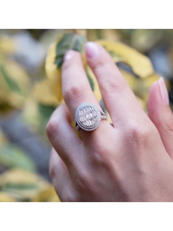 1,41 CT E-F / VS-SI Pırlanta Baget Yüzük