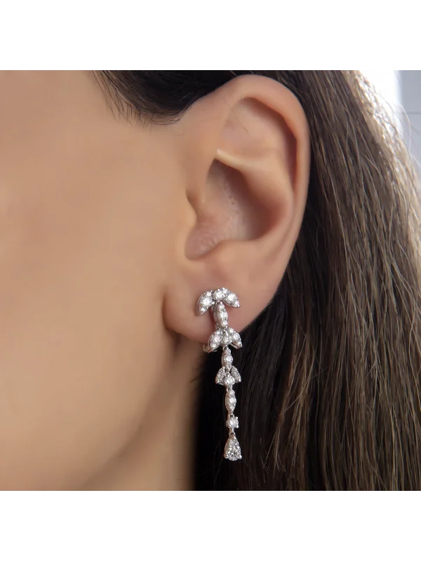 1.55 Ct F SI 5.46 gr 14 K JWD Pırlanta Küpe