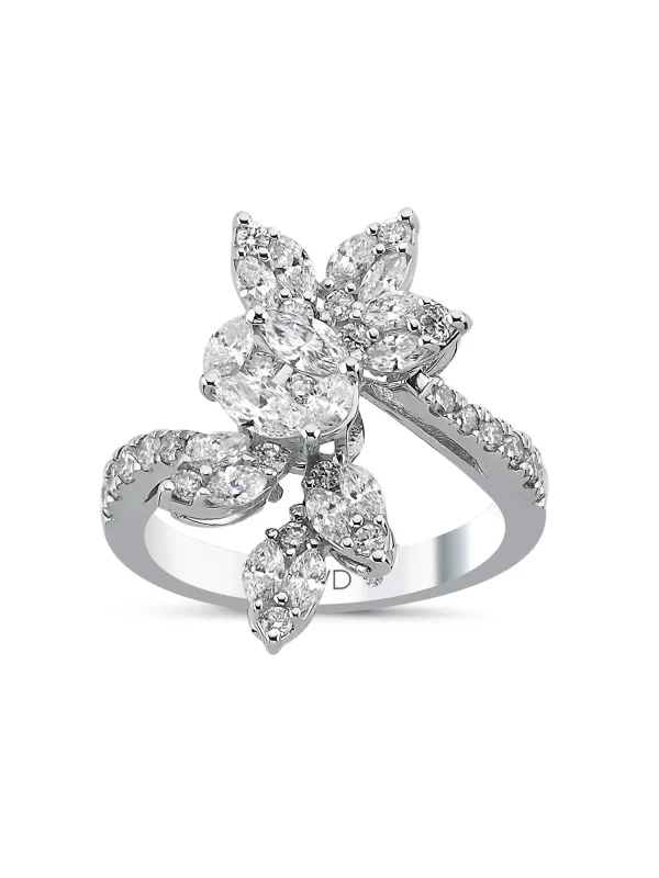 1.62 Ct F SI 5.72 gr 14 K JWD Pırlanta Tasarım Yüzük