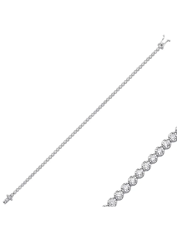 1.63 Ct F SI 5,94 gr 14 K JWD Pırlanta Su Yolu Bileklik