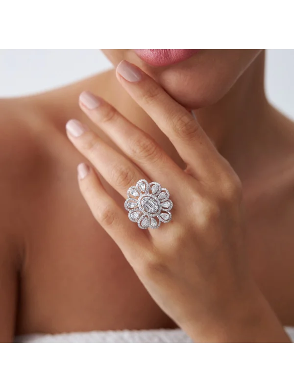 1.70 Ct F SI Pırlanta Tasarım Yüzük