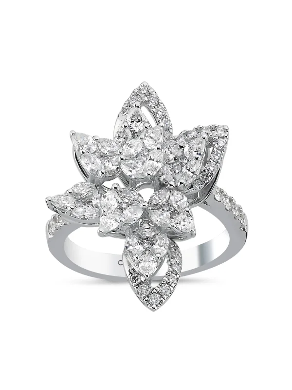 1.72 Ct F SI 6.08 gr 14 K JWD Pırlanta Tasarım Yüzük