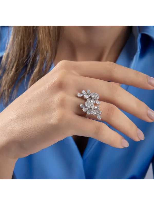 1.97 Ct F SI 7.34 gr 14 K JWD Pırlanta Tasarım Yüzük