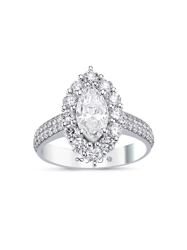 2.09 Ct F SI 4.42 gr 14 K JWD Pırlanta Tasarım Yüzük