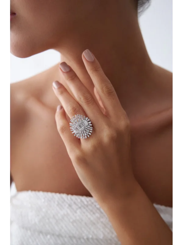 2.51 Ct F SI Pırlanta Baget Yüzük