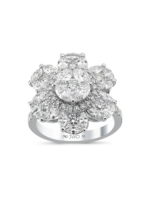 2.66 Ct F SI 5.08 gr 14 K JWD Pırlanta Tasarım Yüzük