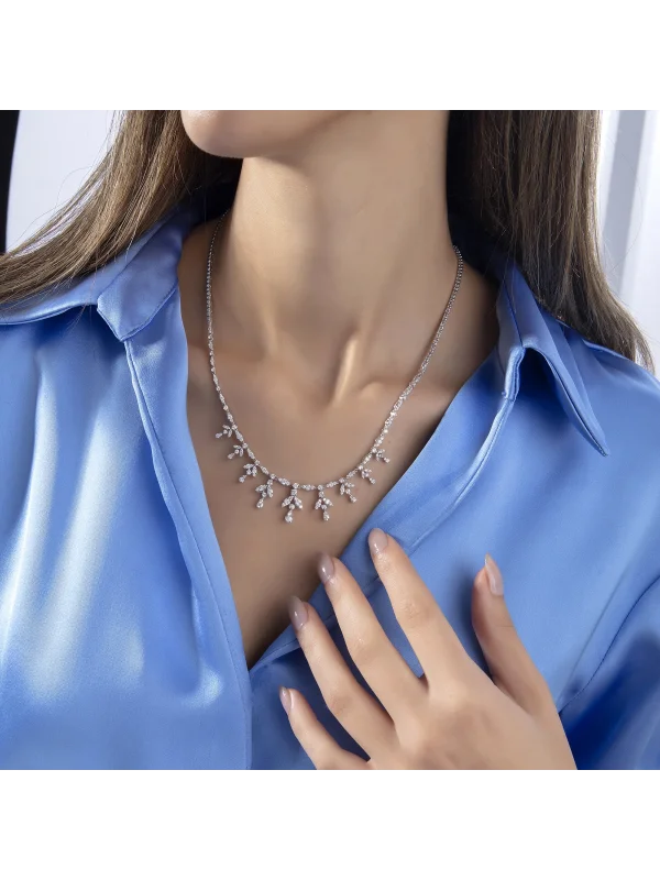 3.51 Ct F SI 17.36 gr 14 K JWD Pırlanta Gerdanlık