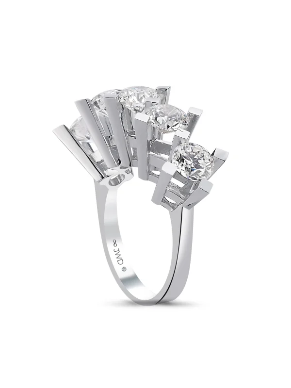 3,52 Ct F SI Pırlanta Beştaş Yüzük