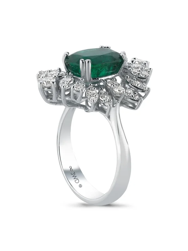 4,51CT JWD PIRLANTA ZÜMRÜT YÜZÜK