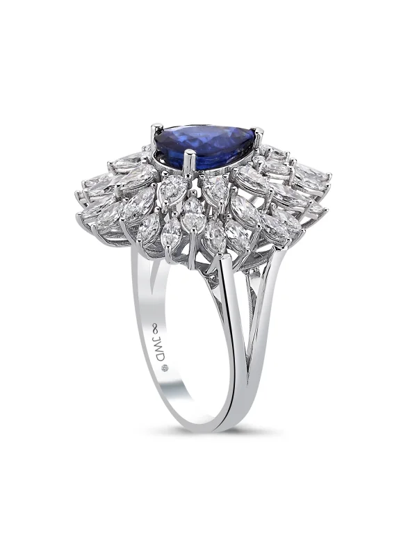 4.58 Ct F SI 5.62 gr 14 K JWD Pırlanta Tasarım Yüzük