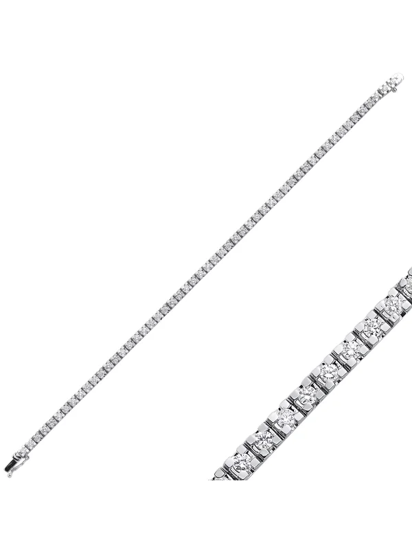 4.61 Ct F SI 13.02 gr 14 K JWD Pırlanta Su Yolu Bileklik