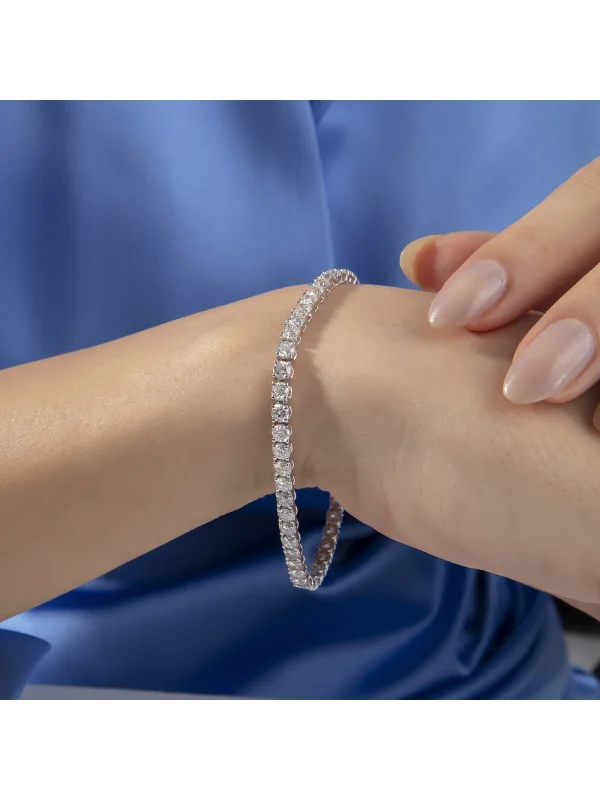 5.11 Ct F SI 8.00 gr 14 K JWD Pırlanta Su Yolu Bileklik