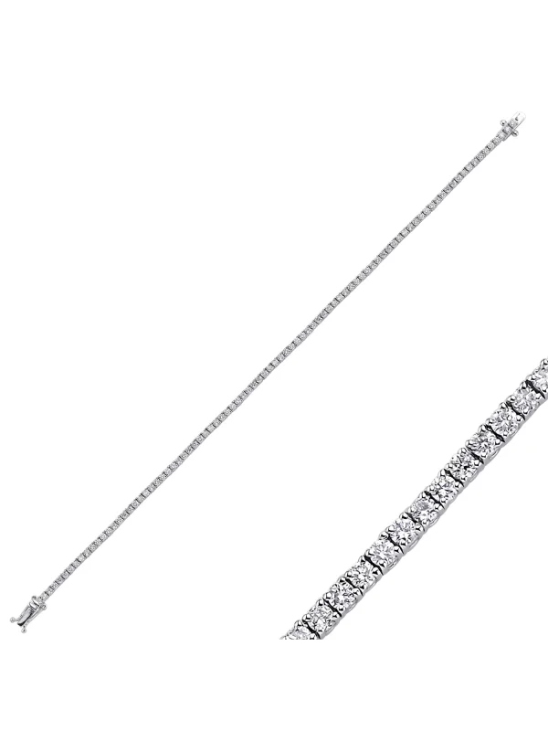 5.11 Ct F SI 8.00 gr 14 K JWD Pırlanta Su Yolu Bileklik