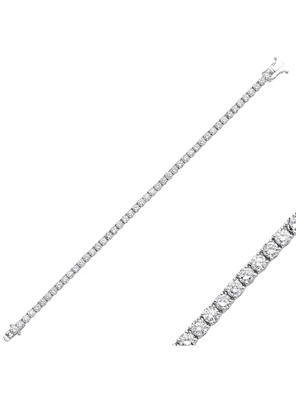 6.31 Ct F SI 9.04 gr 14 K JWD Pırlanta Su Yolu Bileklik