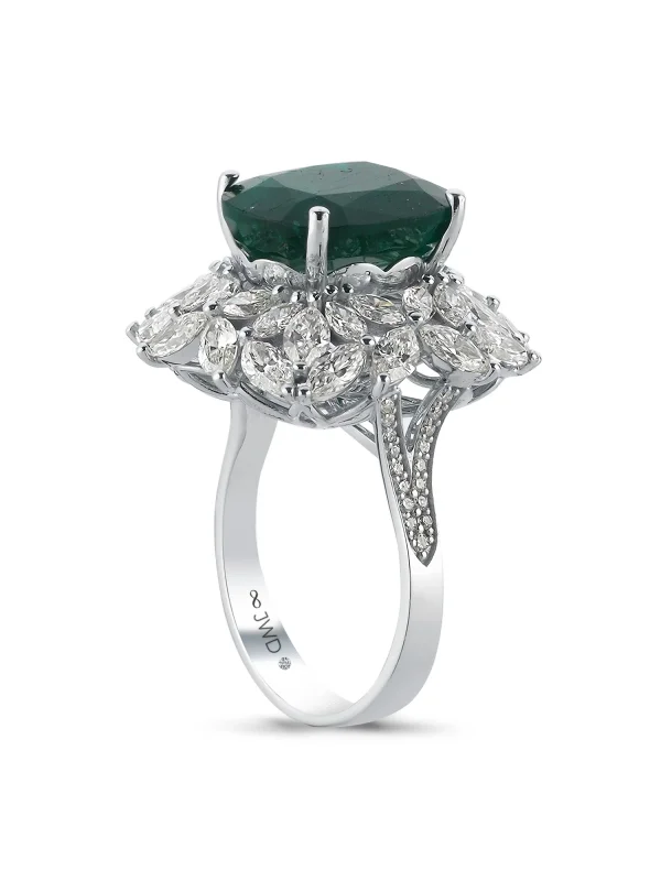 8,93CT JWD PIRLANTA ZÜMRÜT YÜZÜK