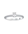 0.25 Ct F SI 1.83 gr 14 K JWD Pırlanta Oval Yüzük