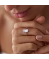 0.47 Ct F SI Pırlanta Baget Yüzük