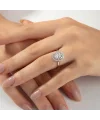 0.96 Ct F SI 3.45 gr 14 K JWD Pırlanta Oval Yüzük