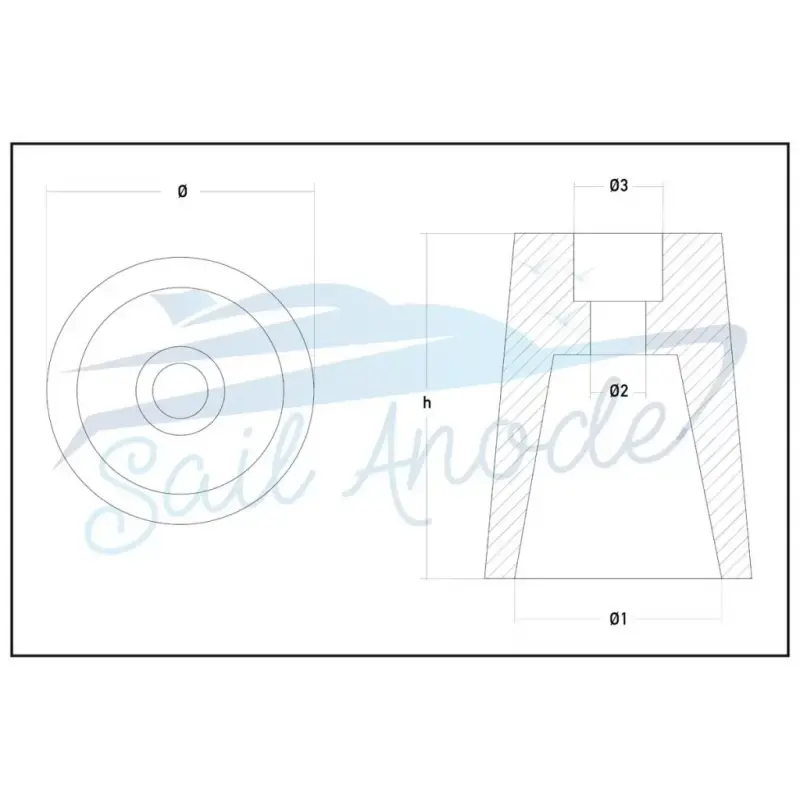Pervane Tutyalar Konik Yedek Çinko Sail Anode c-60