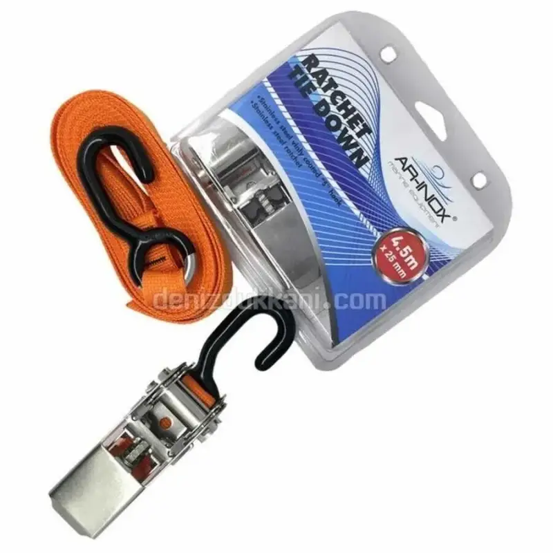 Kayışlı Gerdirici Paslanmaz Çelik 4.5m x 25mm