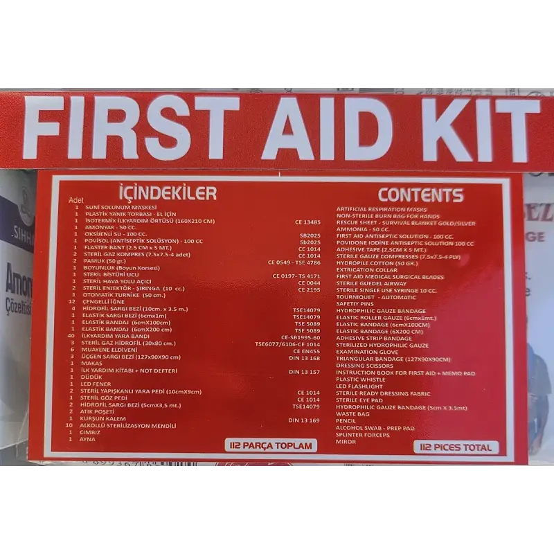 Tekne İlk Yardım Çantası 112 Parça