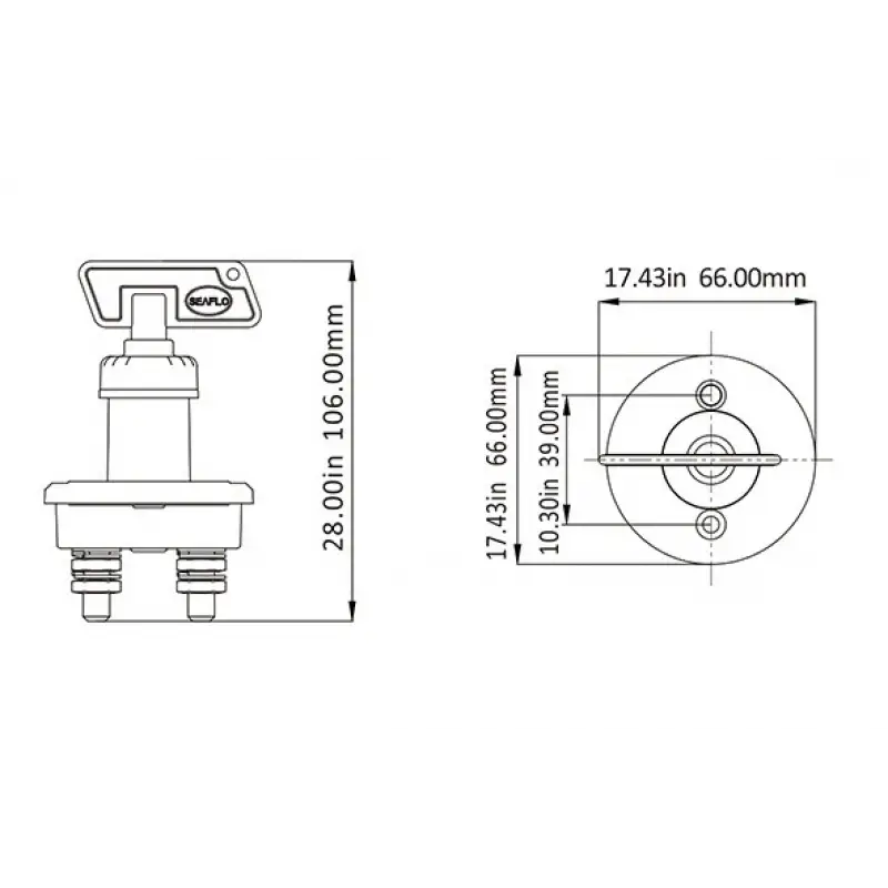 Akü Devre Kesici Şalter 275A 12/24V