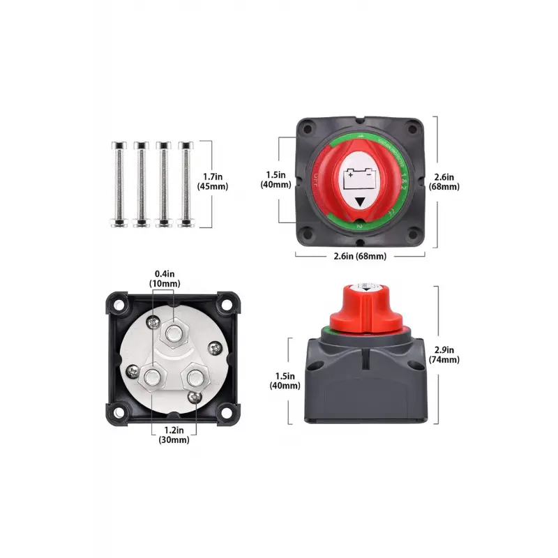 Akü Şalter On-off 300 Amp 1+2 Çift Akü Bağlanır