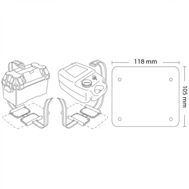 AKÜ Tank Montaj Braketi Kemerli