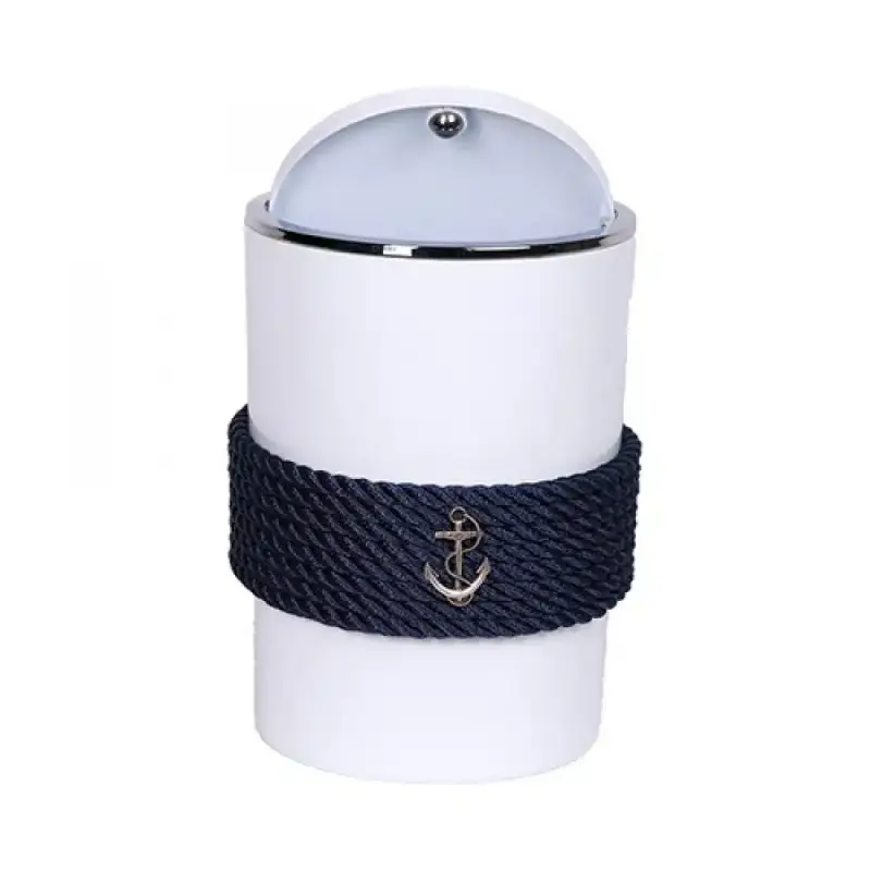 CaptainRA Beyaz Çöp Kovası Lacivert