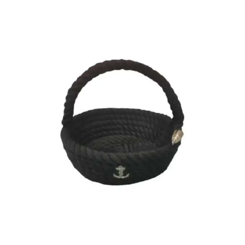 CaptainRA Kulplu Eşya Sepeti (Yuvarlak) Lacivert