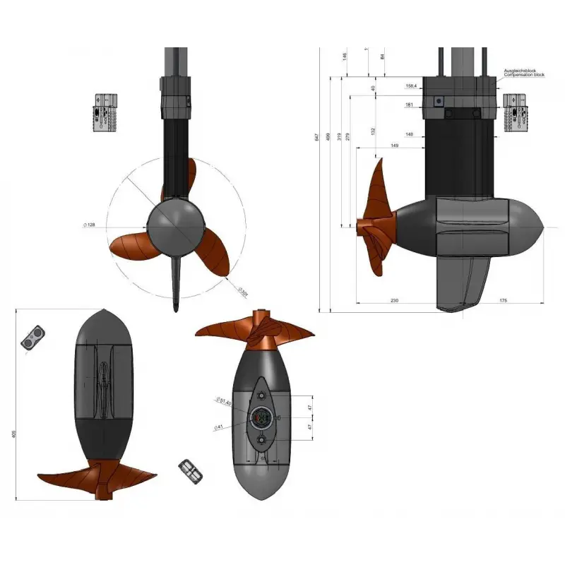 Elektrikli Motor Torqeedo Pod Drıve Cruıse 3.0 FP 24V DC