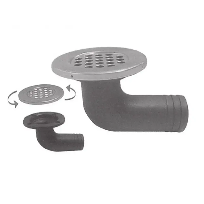 Krom Flanşlı Plastik Yer Süzgeçi 38 mm