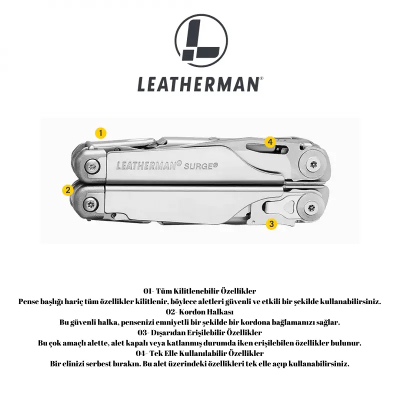 Leatherman Surge 21 Fonksiyonlu Çakı
