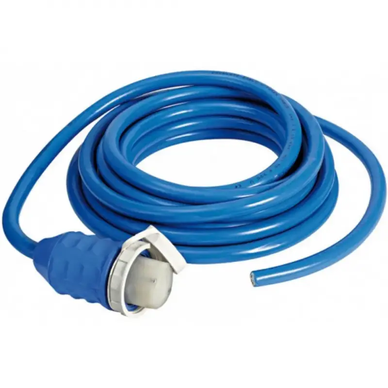 Sahil Besleme Kablosu Fişli 50A-15M Mavi