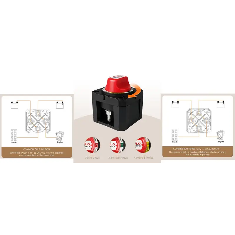 Seaflo Akü Şalteri 12-24V Çift Devreli 300 Amp